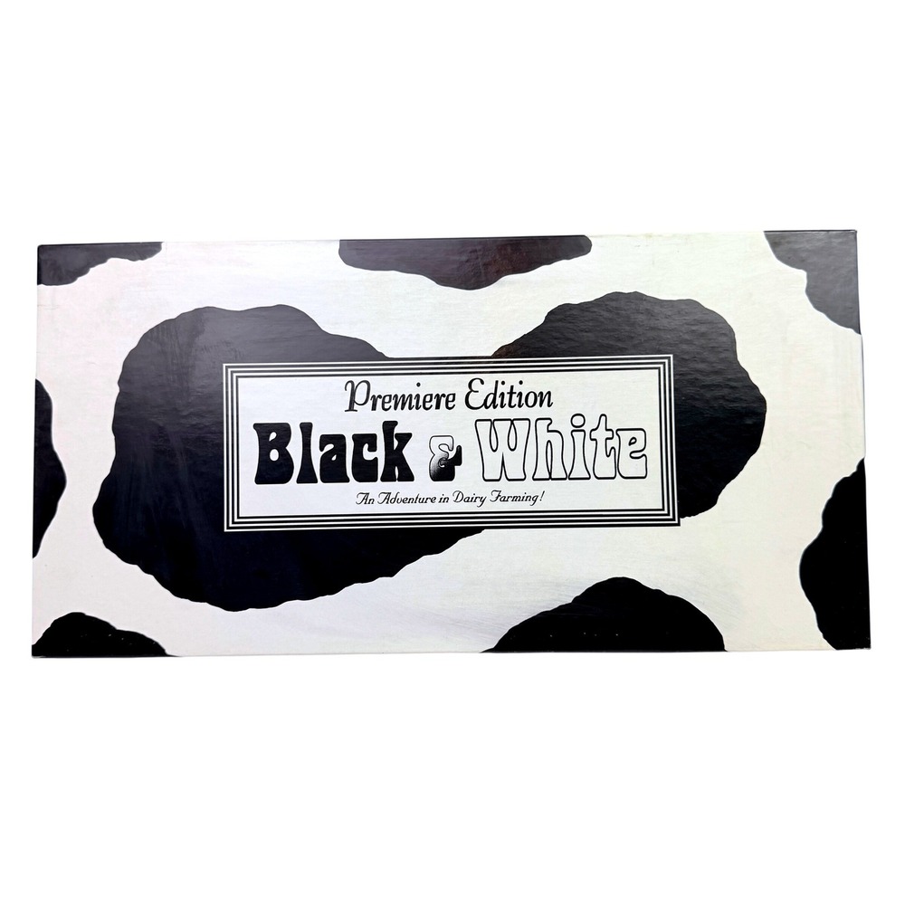 Adventures In Dairy Farming Board Game 1995 Black White Premiere Edition RARE